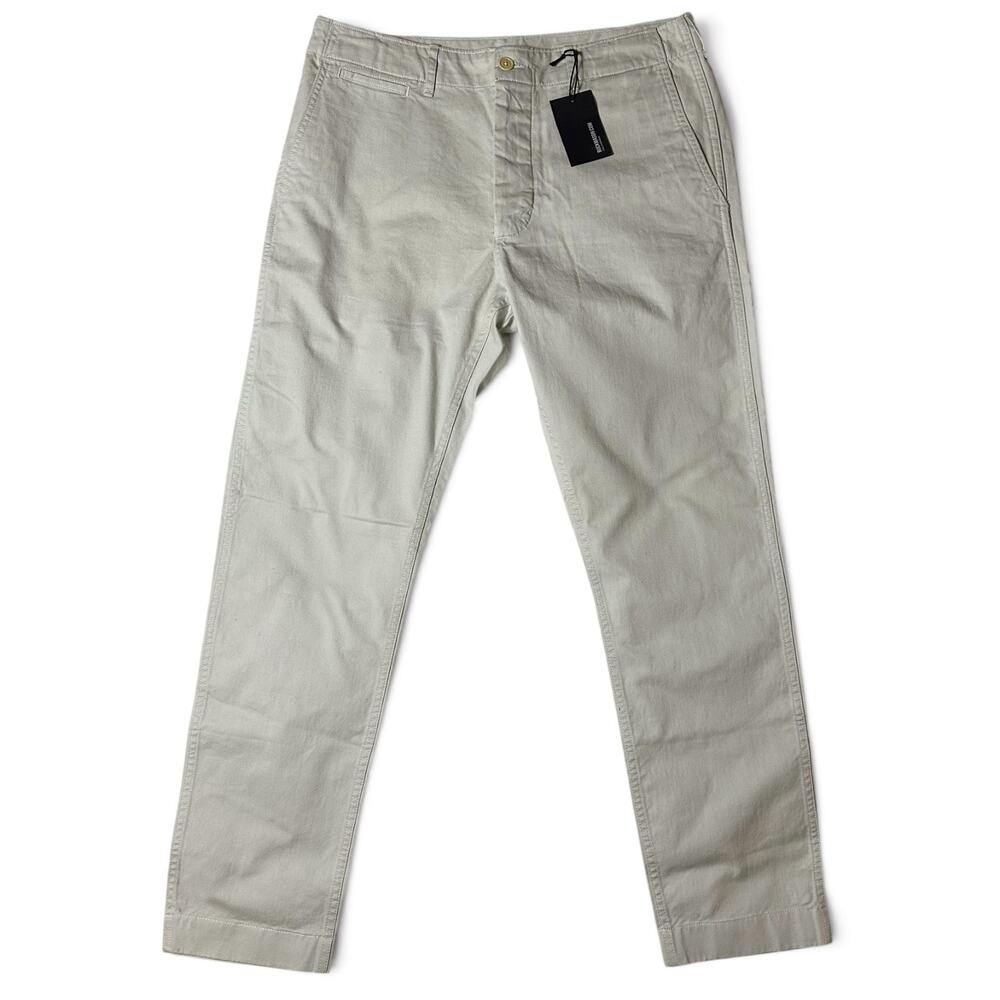 Buck Mason Slub Twill Maverick Slim Officer Pant Mens Size 34x32 Button Fly NWT